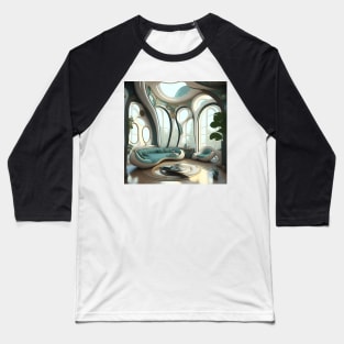 [AI Art] My future living room, Art Nouveau Style Baseball T-Shirt